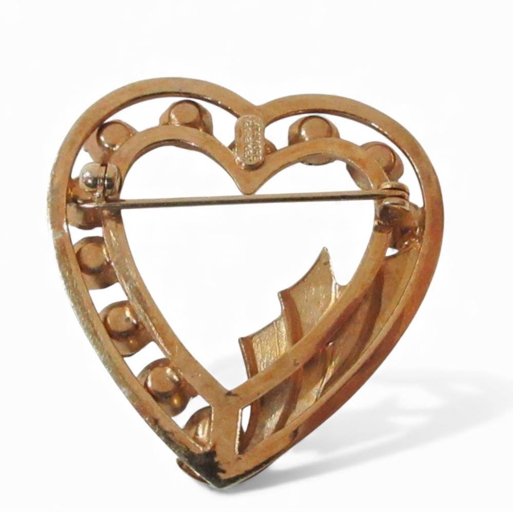 Catamore Vintage Multicolor Heart Brooch - Picture 2 of 2